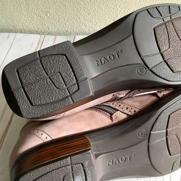 NAOT| Nefasi Ankle Boot Oxford Style Perforated Sz 10 Dusty Rose - Picture 11 of 11